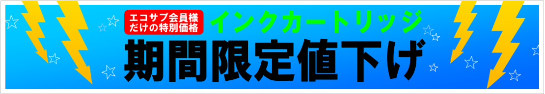 インクカートリッジ限定値下げ★エコサプ会員様特別企画