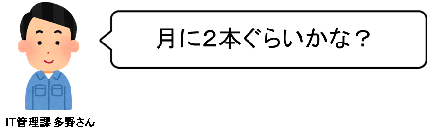 トナーはつ月に２本ほど使用します。