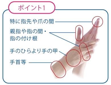 手の洗い方　ポイント１